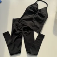 2pcs Sport Sets Women Gym Push Up Yoga Pants Hollow Back Gym Fitness Bras Workout High Waisted Leggings Seamless Tights Set Suit - Image 6