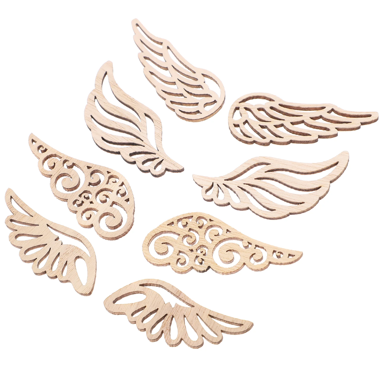 

DIY Hollow-Out Wing Patchs Colored Drawing Wing Chips Painting Wooden Wings DIY Blank Drawing Angel Wing Decorations