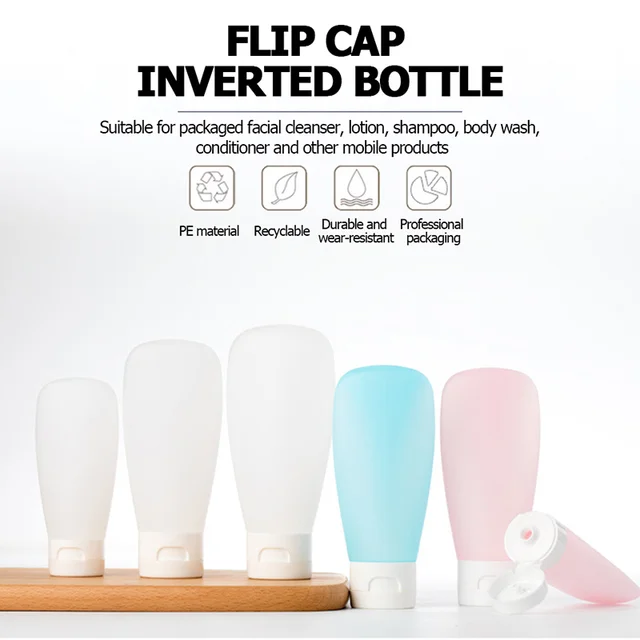 Kit de Garrafas Recarregáveis de 3 Peças: Viagem Prática e Sem Derramamentos