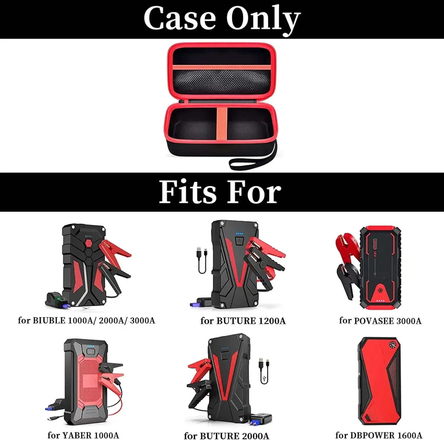 Case Compatible with BIUBLE BUTURE Povasee DBPOWER Car Battery Starter Car Auto Jump Starters Power Pack Box car jump starter