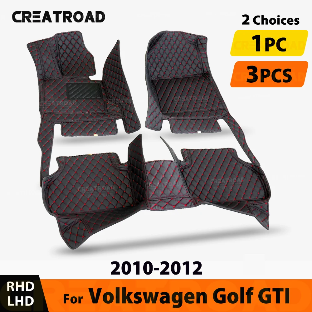 

Car Floor Mats For VW Volkswagen Golf GTI 2010 2011 2012 Custom Auto Foot Pads Automobile Carpet Cover Interior Accessories