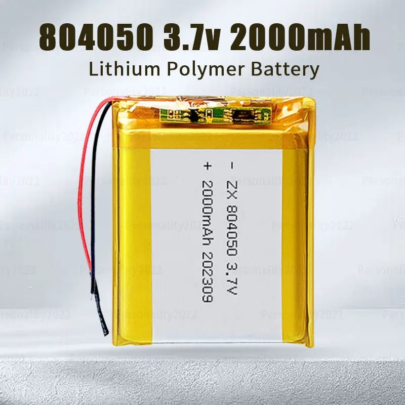 804050 Battery 2000mAh 3.7v Lithium Polymer Batteries for Massager