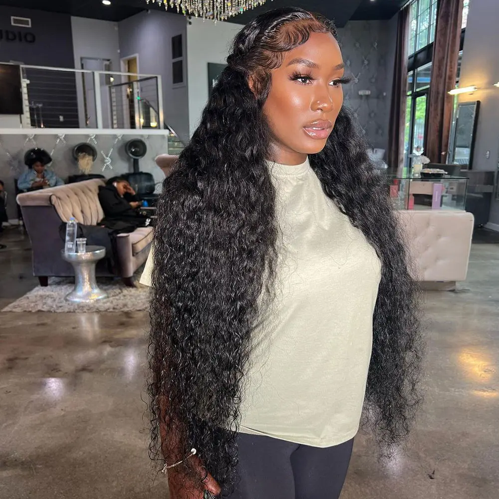 

Deep Wave Hd Frontal Wig Brazilian 30 34 Inch 13x6 Lace Front Water Wave Curly Human Hair Wigs For Women Pre Plucked