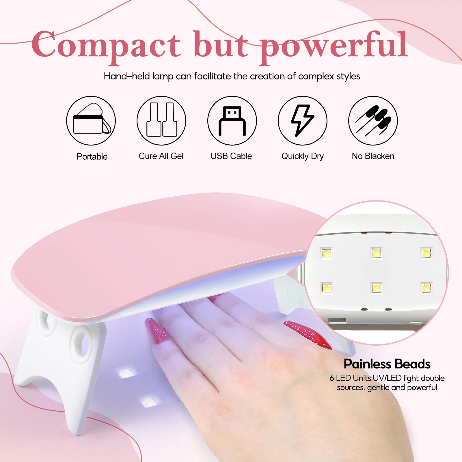 Coscelia Nail Gel Set Full Manicure Kit with 6W Nail Lamp 8PCS 10ML Poly Extension Gel Quick Extension Nail Kit Tools 3