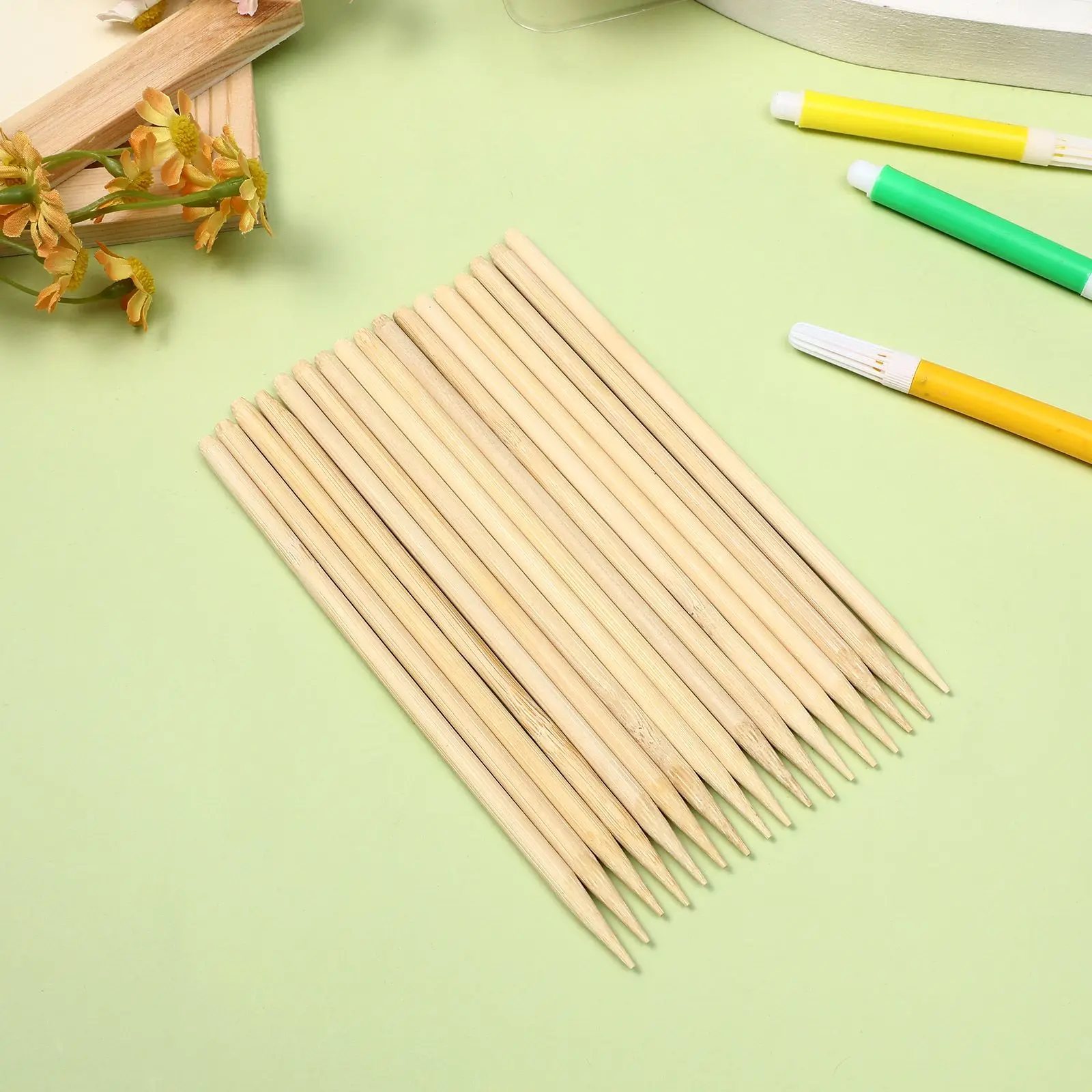 30 Pcs Wax Stick Scratch Painting Bamboo Pen Scratcher Wooden ...