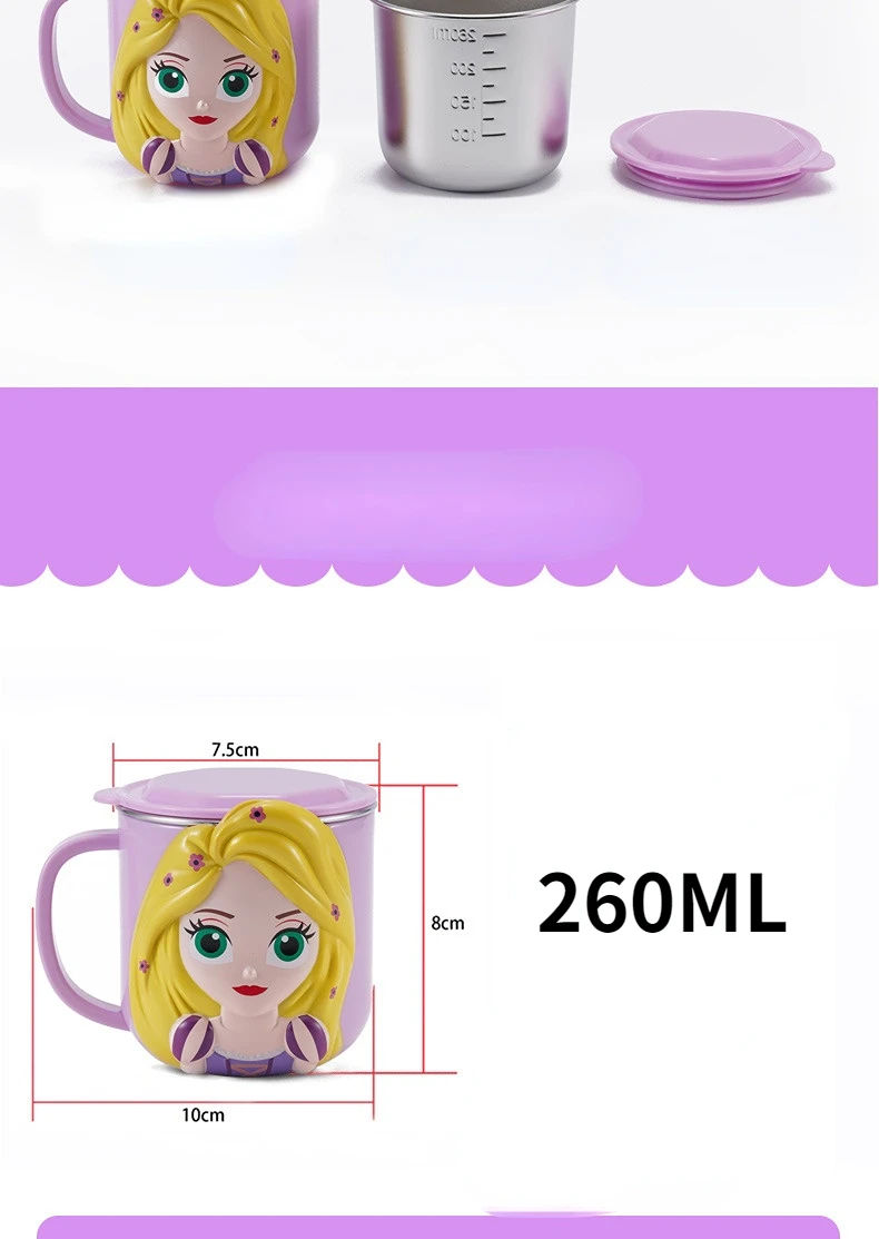 Disney – tasse à café en acier inoxydable, 260ml, avec Double paroi,  thermique détachable, pour les enfants - AliExpress