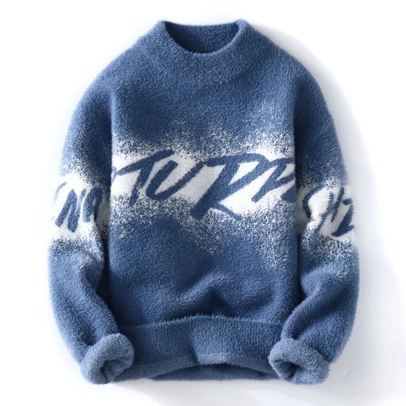 

2023 Autumn and Winter New Cashmere Thickened Warm Men's Fashion Casual Loose Comfortable High Quality Large Size Sweater M-3XL