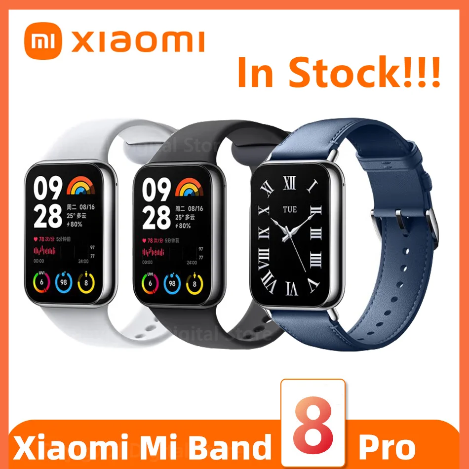 Xiaomi Mi Band 8 Pro Smart Bracelet 1.74 Inch AMOLED Screen More Fast Charging GPS Waterproof Sport Blood Oxygen Fitness Track
