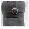 1pcs Baseball Cap With Metal Signage Logo Denim Personalized Unisex Four Seasons Cotton Washed Cloth Durable Adjustable 2