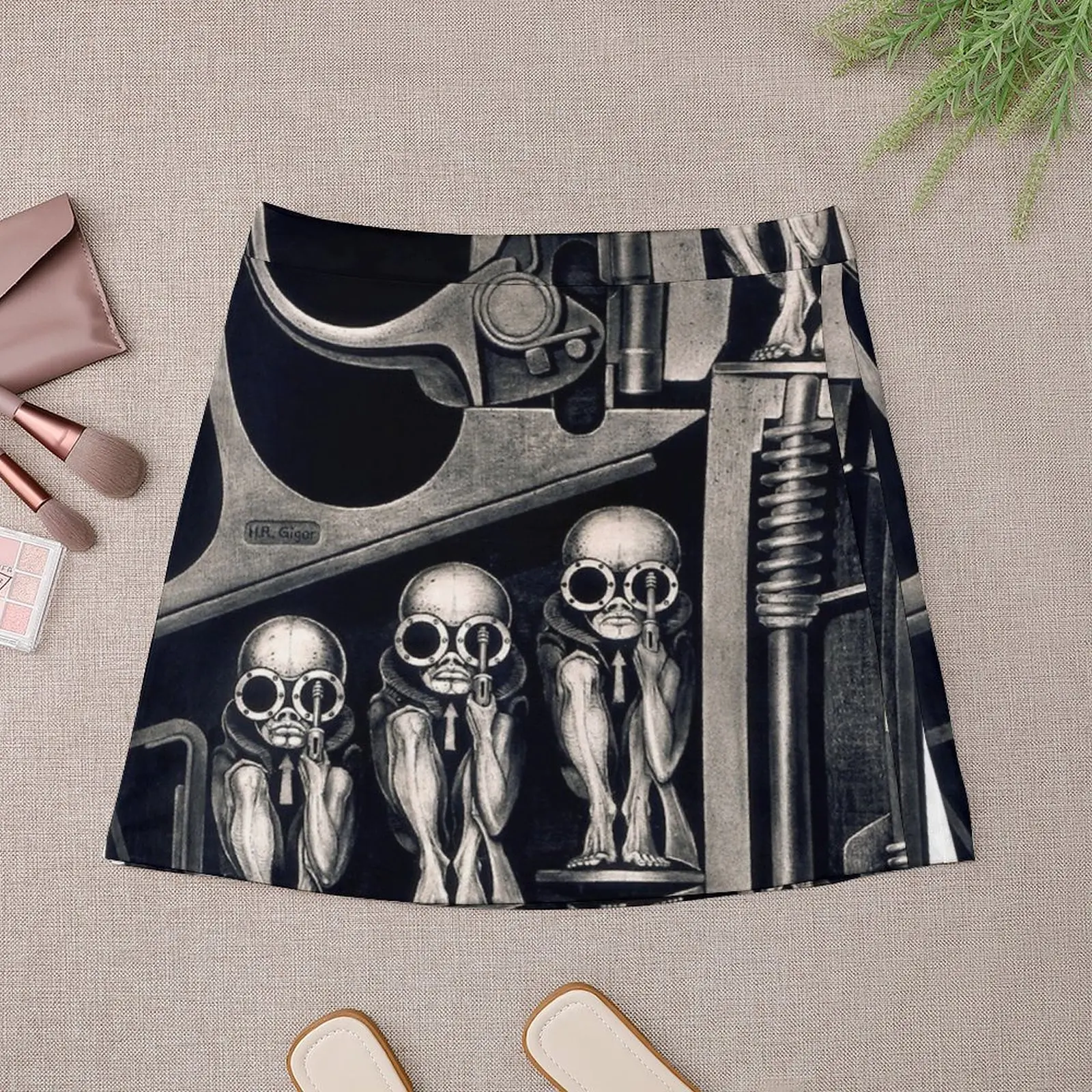 Giger Birth Machine T-shirt Mini Skirt korean luxury clothing Women's summer dress