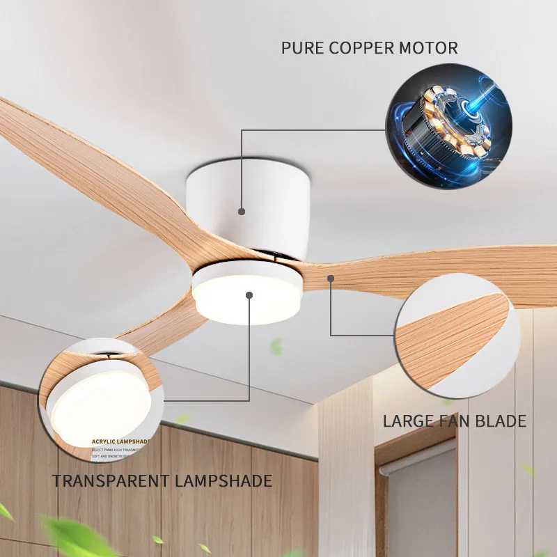 LED Pendant Light Ceiling Fan With Remote Control Terrace High Wind Volume No Light Household Fan ceiling fan electric fan led ceiling fan lights led fan light led ceiling lights
