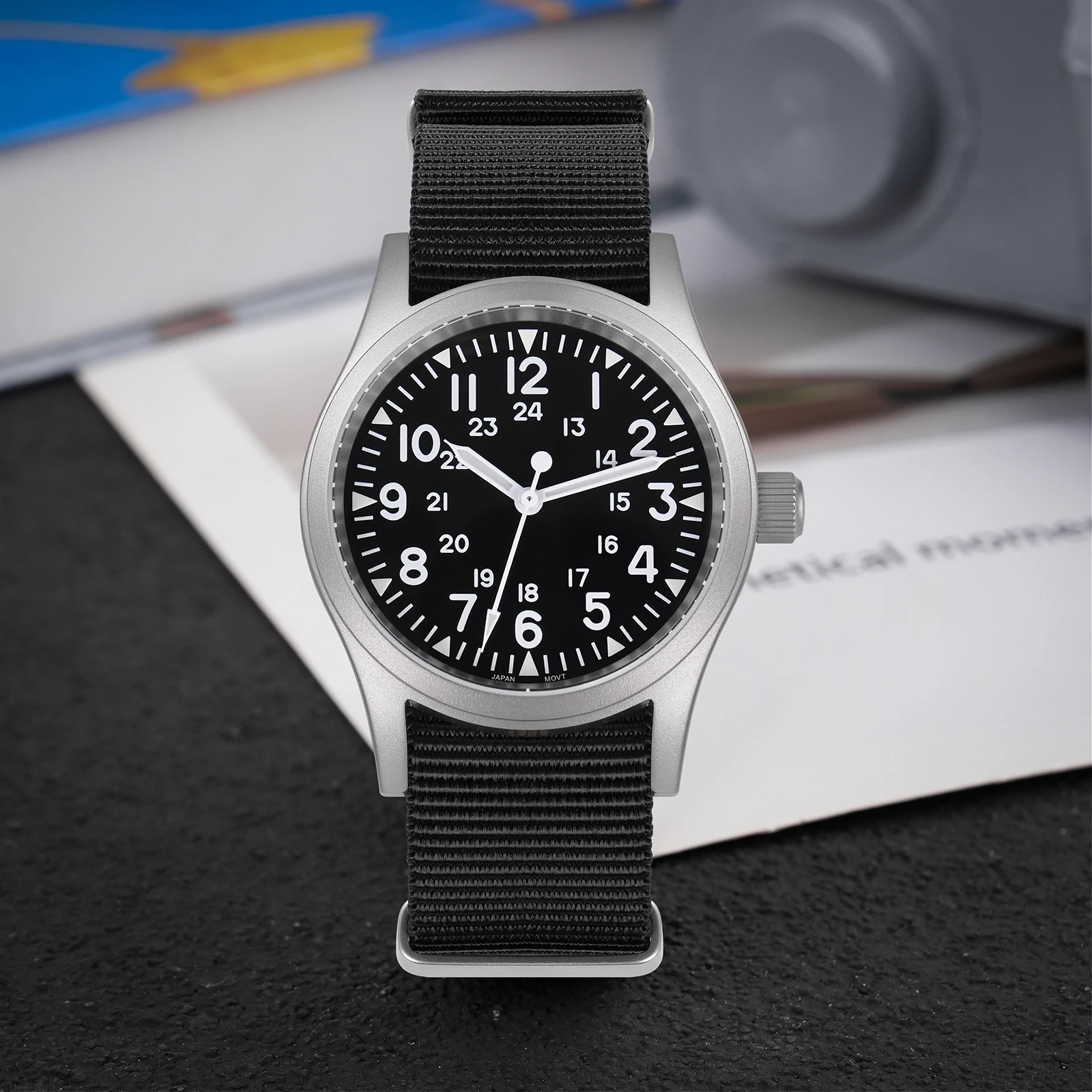 Militado ML05 ミリタリーウォッチ VH31 クォーツムーブメント