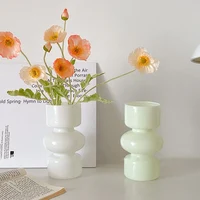 Glass Vase Home Decor Vases Room Decor Nordic Wedding Decoration Flower Pot Colored Glass Container Hydroponic Table Decoration - Image 3