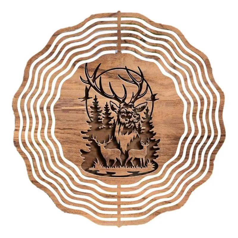 

Wind Spinner 3D Effect Kinetic Wind Sculptures Decorative Metal Art For Window Garden Balcony Living Room Porch Patio Bedroom