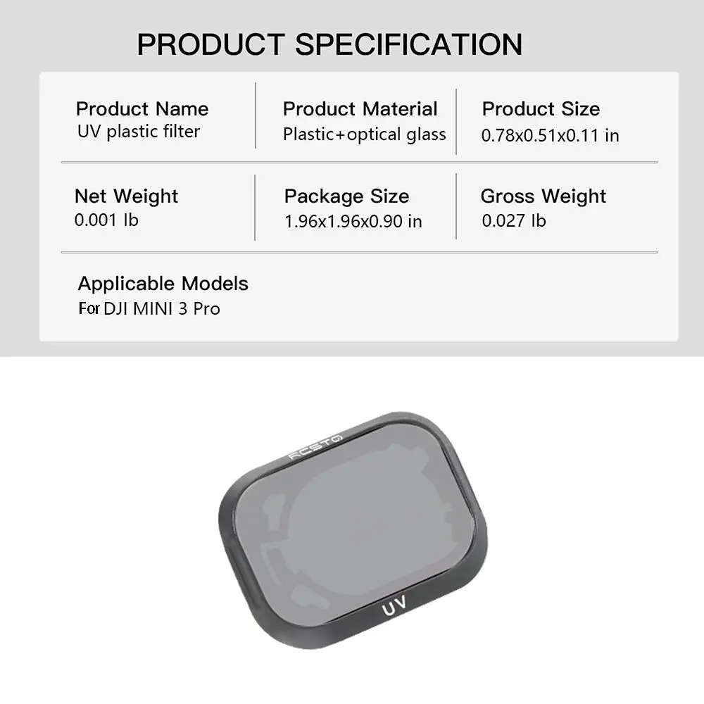 Filtre ND32/CPL/UV pour DJI Mini 3 Pro - Lot de 5