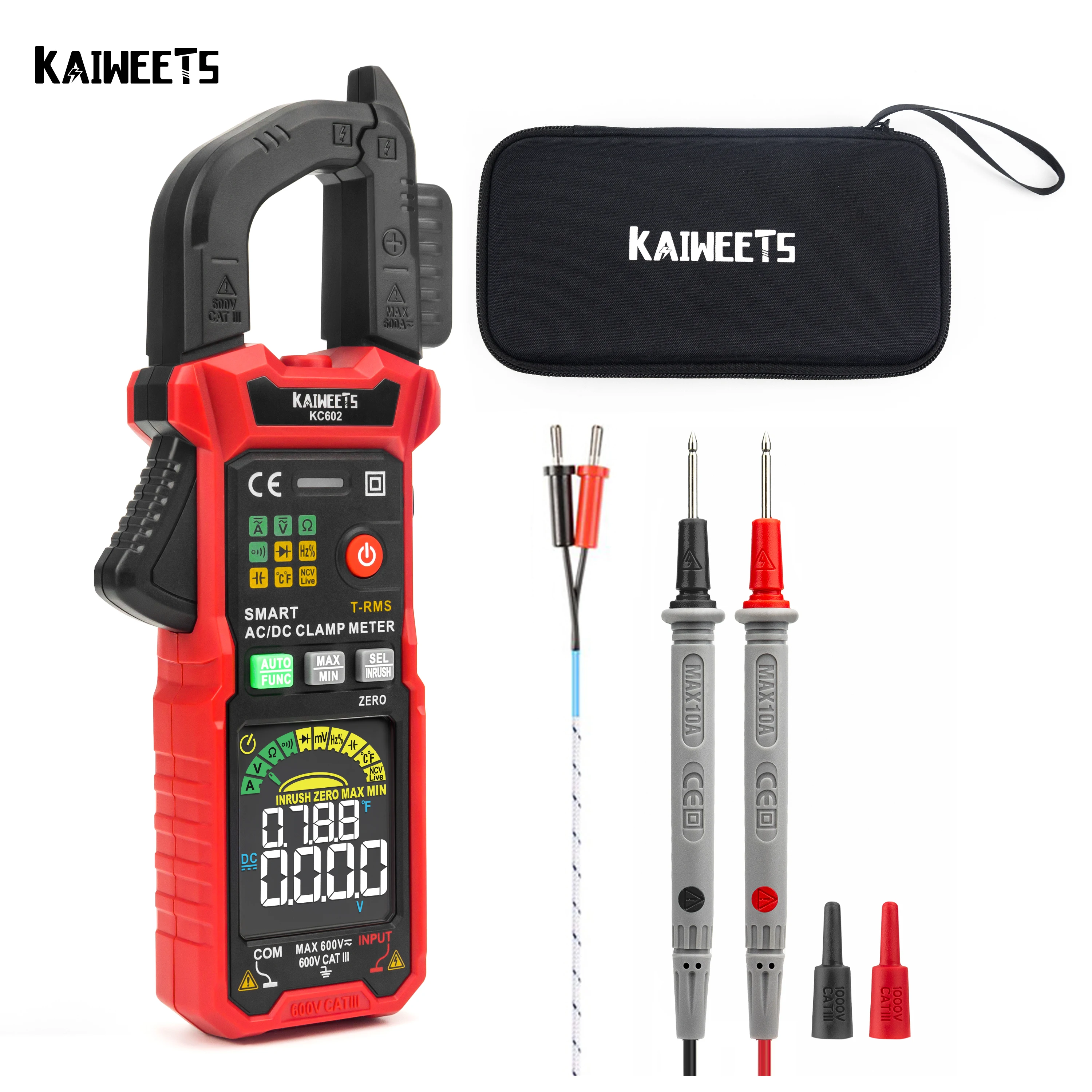 Digital Clamp Multimeter AC DC AMP Volt NCV Tester