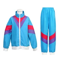 Vêtements de sport de gymnastique pour garçons, Costume Hip Hop des années 90 pour enfants, veste Streetwear Vintage des années 80, Costume Disco, haut et pantalon, cadeau de fête 5