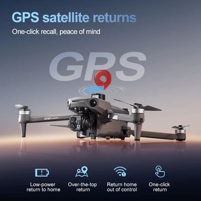 Nuovo giunto cardanico a 3 assi per drone GPS 8K con fotocamera HD professionale touch screen FPV 360 ° Giocattoli drone senza spazzole per evitare ostacoli telescopici - immagine 5