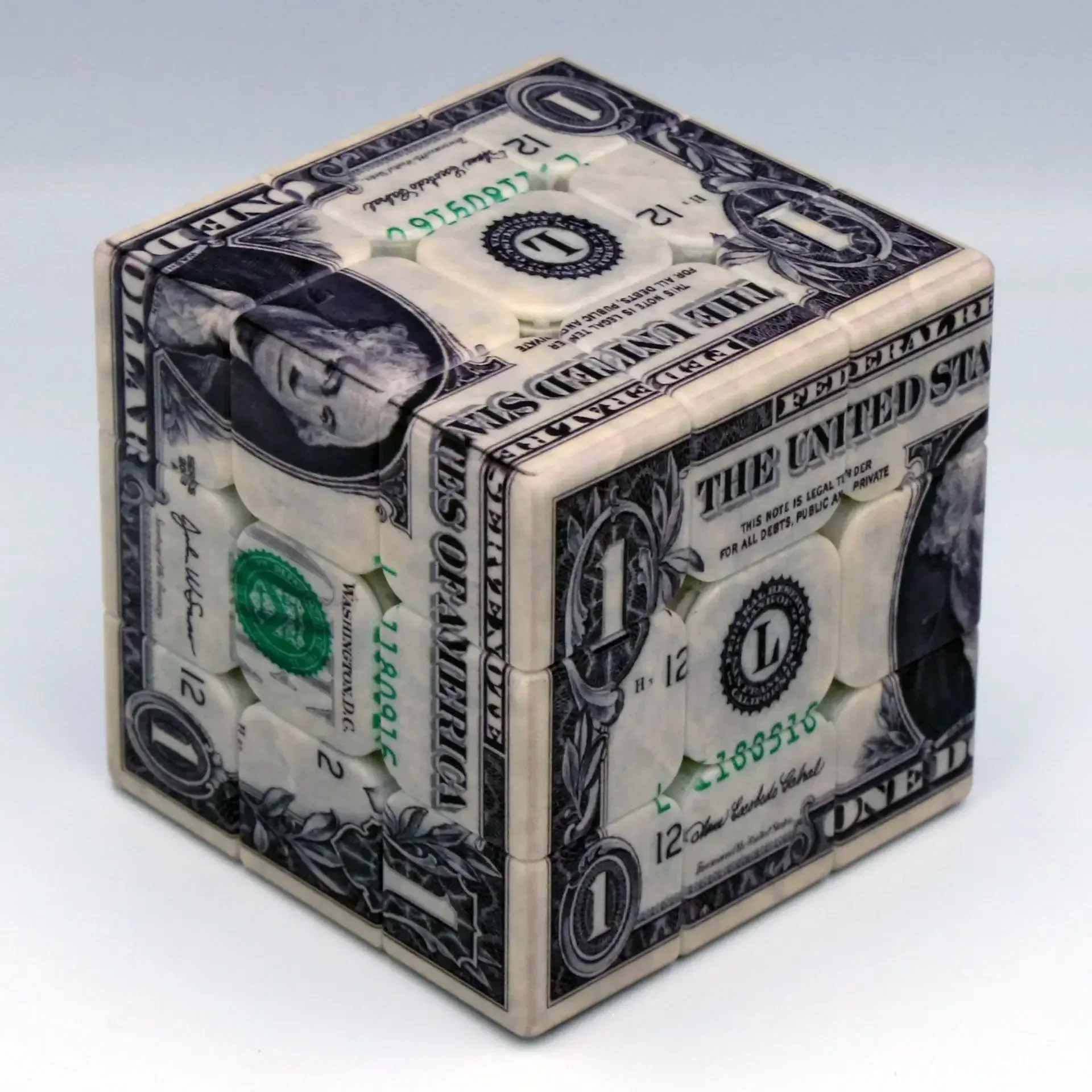 3x3x3 Creative Customized Printing USD Pattern Magic Professional Puzzle Speed Cube Educational Toys Children and Adult Gifts 4