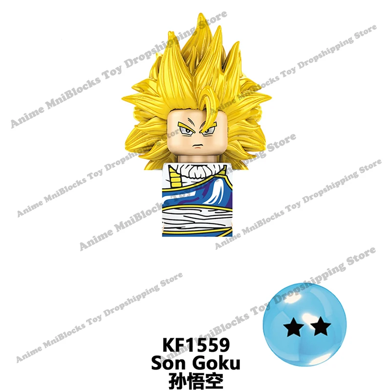 Kf6158 dragon ball z blocos de construção son goku broli gamma vegeta anime  dos desenhos animados