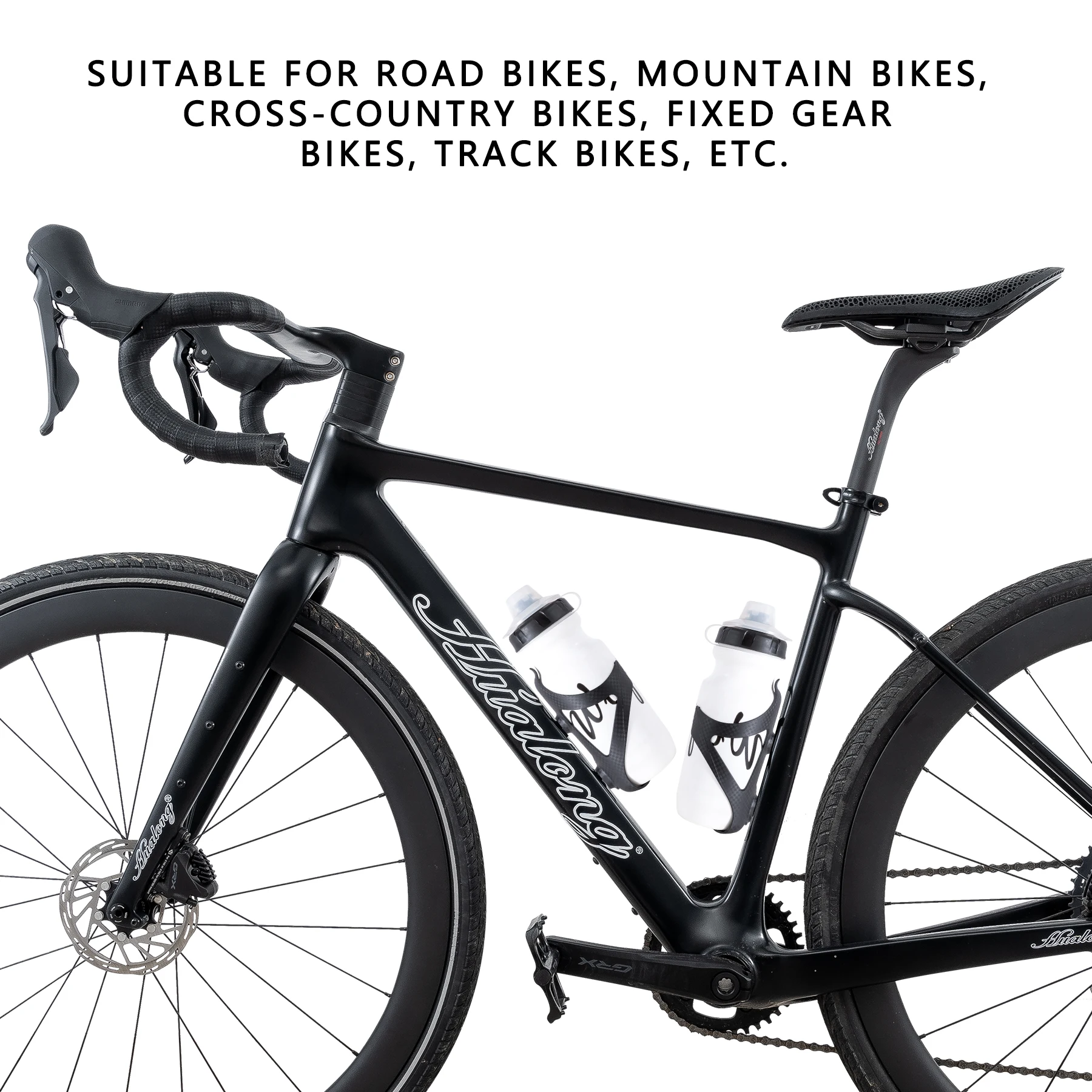HUALONG Bike Water Bottle Holder Nylon Add Carbon Fiber Water thumbnail 8
