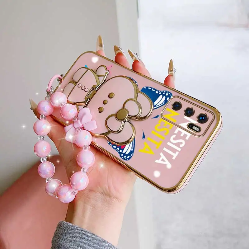 Dancing Butterfly Phone Accessory Set: Case, Lanyard & Rabbit Stand