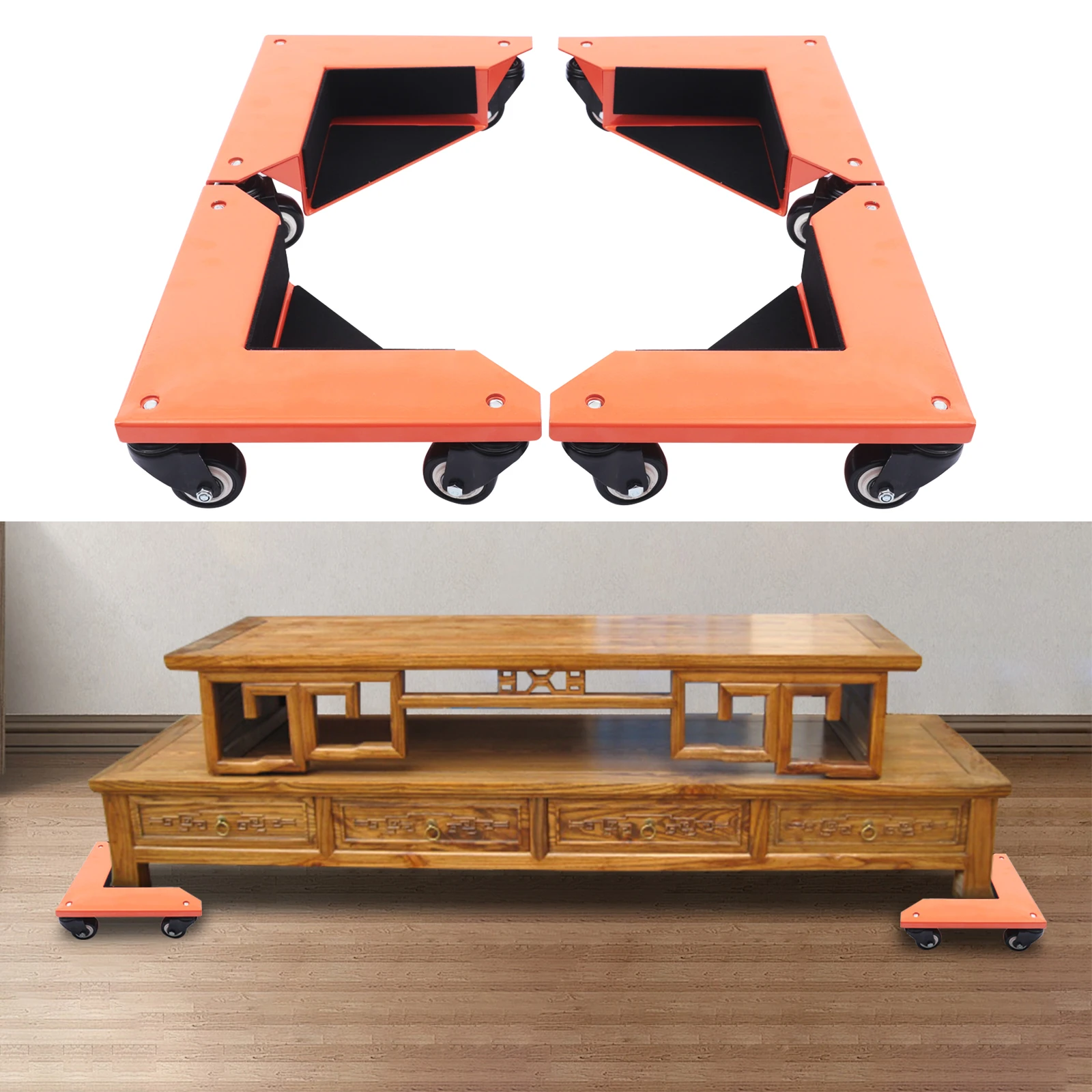 Desk Cabinet Corner Mover Dolly Furniture Dollies Roller for Furniture Moving Cart (Set of 4) 6
