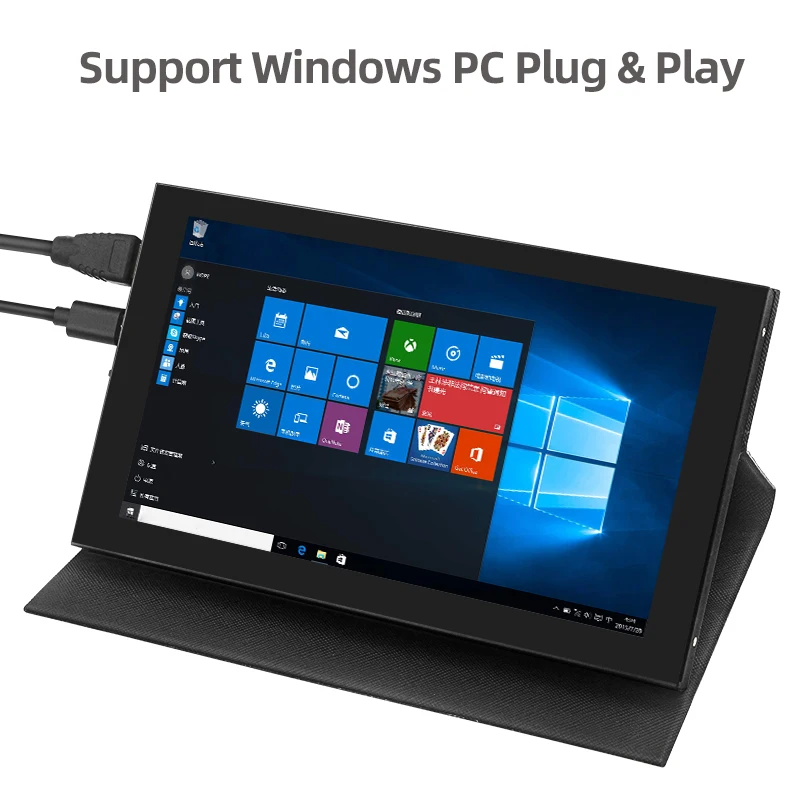 Polegada Ips Lcd Mini Hdmi-compatível Tela de Toque Universal para Raspberry pi Windows pc Display Game Console com Suporte Case 7 - Imagem 6