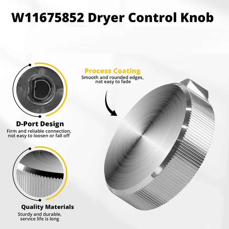 W11675852 Dryer Control Knob Replacement For Whirlpool Maytag, Replaces W11328381 5