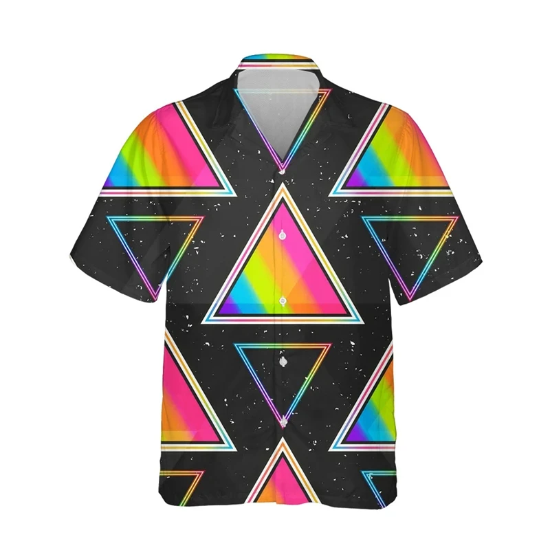 thumbnail image 1 of Camisetas con estampado 3D de arcoíris LGBT para hombres y mujeres, camisetas de manga corta con personalidad, camisetas casuales de verano con botones para hombres, 1 of 5