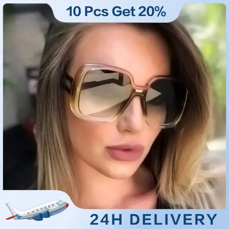 

Retro Fashion Appearance Size As Shown In The Figure Contrast Color Clothing Accessories Large Frame Sunglasses Quality Details
