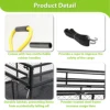 LZBEITEM Steel Garden Cart, Heavy Duty 1400 lbs Capacity, with Removable Mesh Sides to Convert into Flatbed, with16 in Tires 4