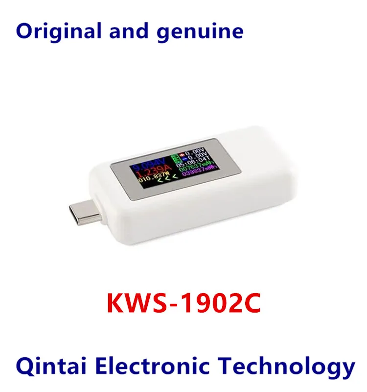 

Multifunctional Type-C USB Tester KWS-1902C Current Monitor Power Meter 0-5A 4-30V for USB-C Cables Laptop Phone