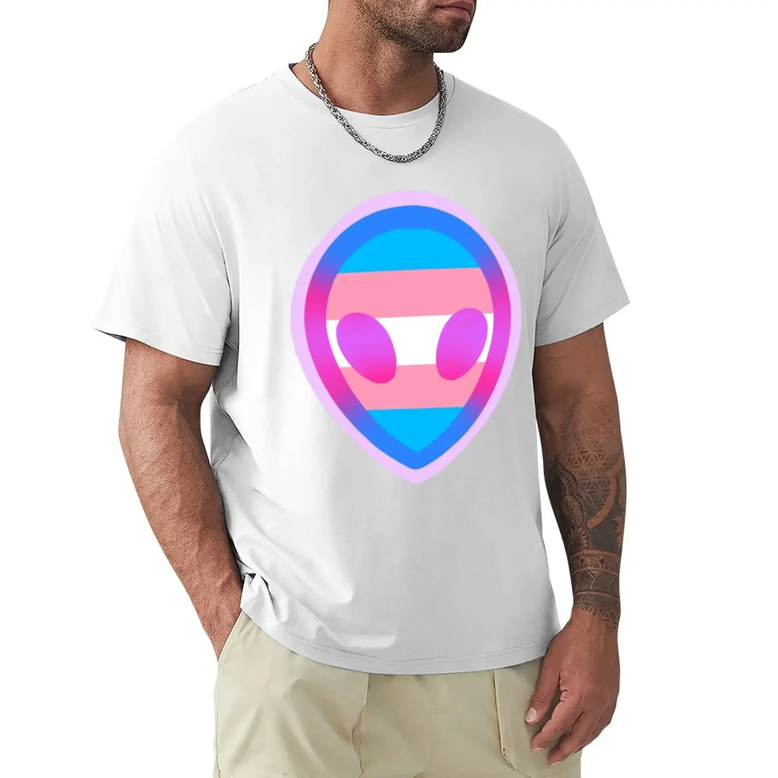 

Trans Alien T-Shirt cute clothes summer tops boys whites slim fit t shirts for men