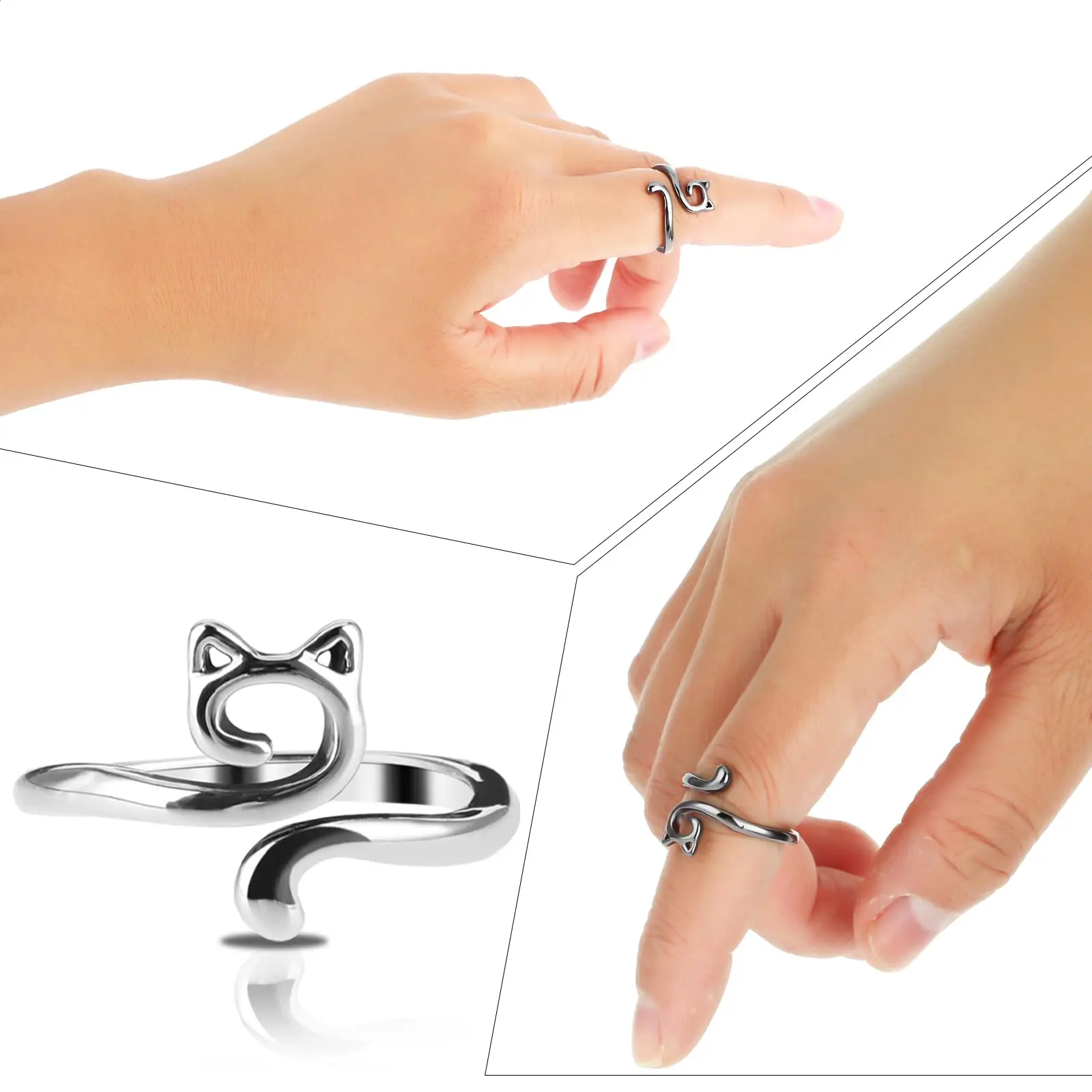 Crochet tools Adjustable Knitting Crochet Ring Open Guide Yarn Guide Crochet Tension Ring for Faster Knitting Women's Knitting 2PCS