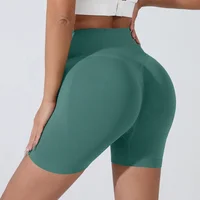Peach Hip Lifting Sports Shorts Women High Waist Belly Slimming Running Training Quick-drying Trousers Tight Three-point Shorts - Image 2