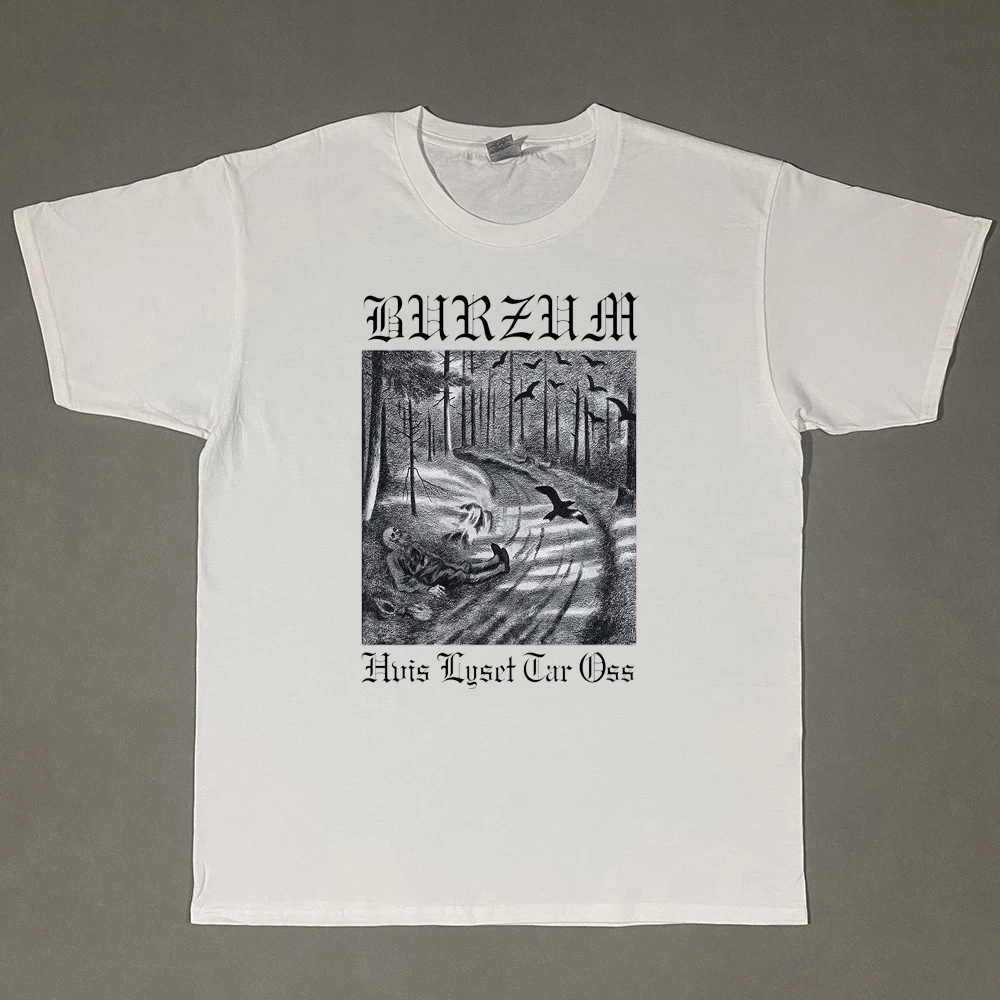 T-shirts Hip Hop Style Tops Tee Burzum Hvis Lyset Tar Oss T