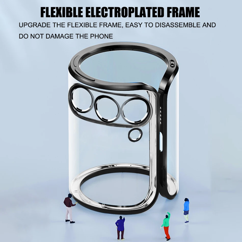 Clear Luxury Plating Bumper Shockproof TPU Phone Case