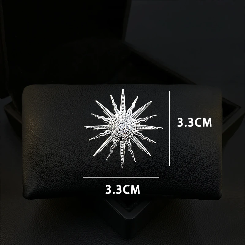 Luxury Sunlight Brooch Design Sense Niche Fashion Men and Women Suit Accessories Chest Anti-Exposure Neckline Pin Jewelry  5261