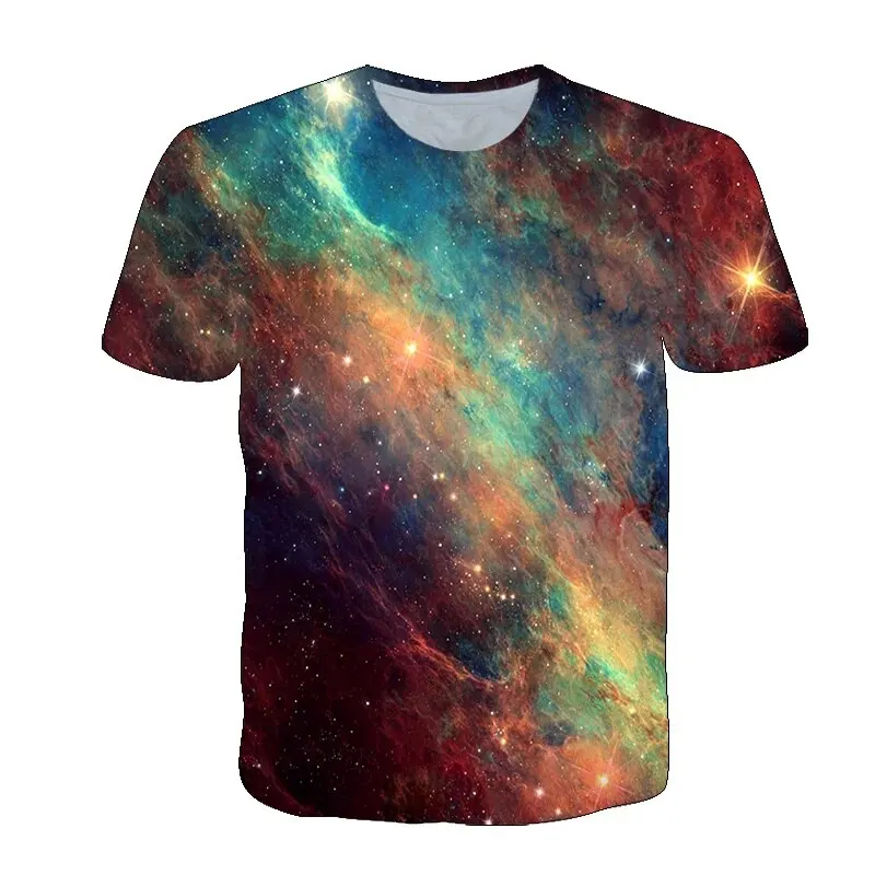 

Summer Starry Sky 3D Print T-Shirts Streetwear Men Women Fashion Oversized Short Sleeve O-Neck T Shirt Kids Tees Tops Clothing