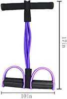 Fitness Resistance Band with Pedal Home Exercise Equipment for Toning Yoga Strength Training Buttocks, Legs Abdominal Workout 5