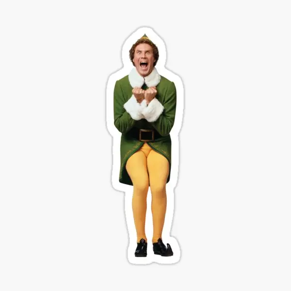 

Buddy The Elf Excited 10PCS Stickers for Anime Stickers Kid Cute Cartoon Living Room Home Room Water Bottles Decor Background