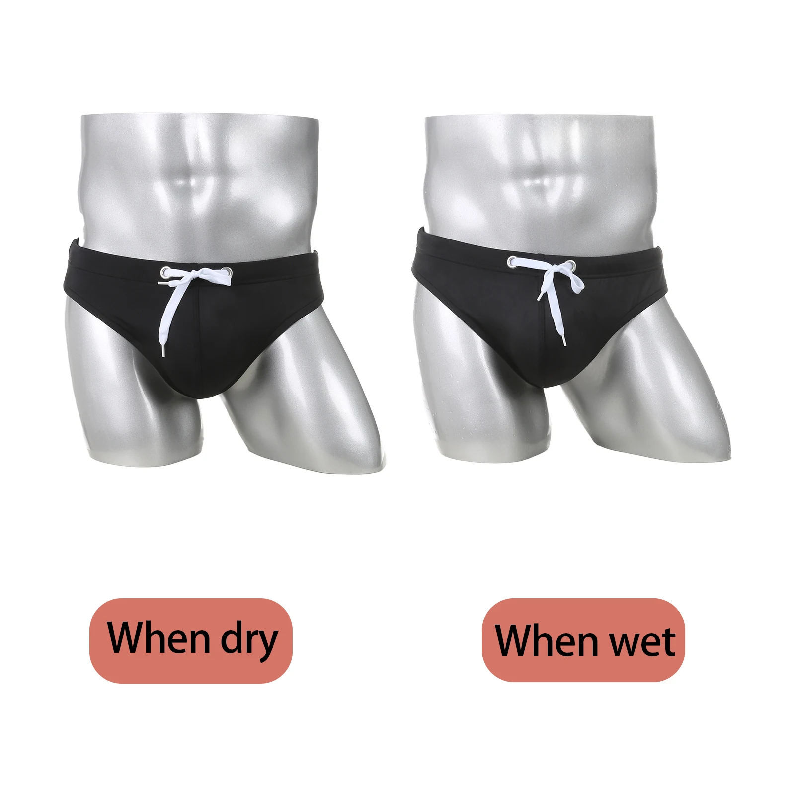 CLEVER-MENMODE Sexy Herren Badeanzug Solide Sommer Bademode Strand Badehose Bikini Mode Krawatten Badehose Surf Shorts Sunga – Detail 15