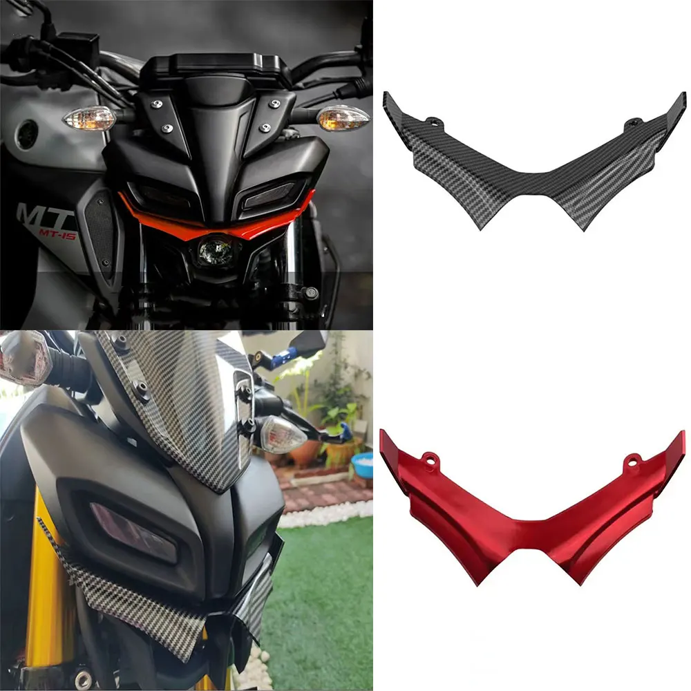 

For Yamaha MT15 MT-15 2019-2021 2022 Motorcycle Front Fairing Winglets Aerodynamic Beak Nose Cone Wing Extension Cover Cowl