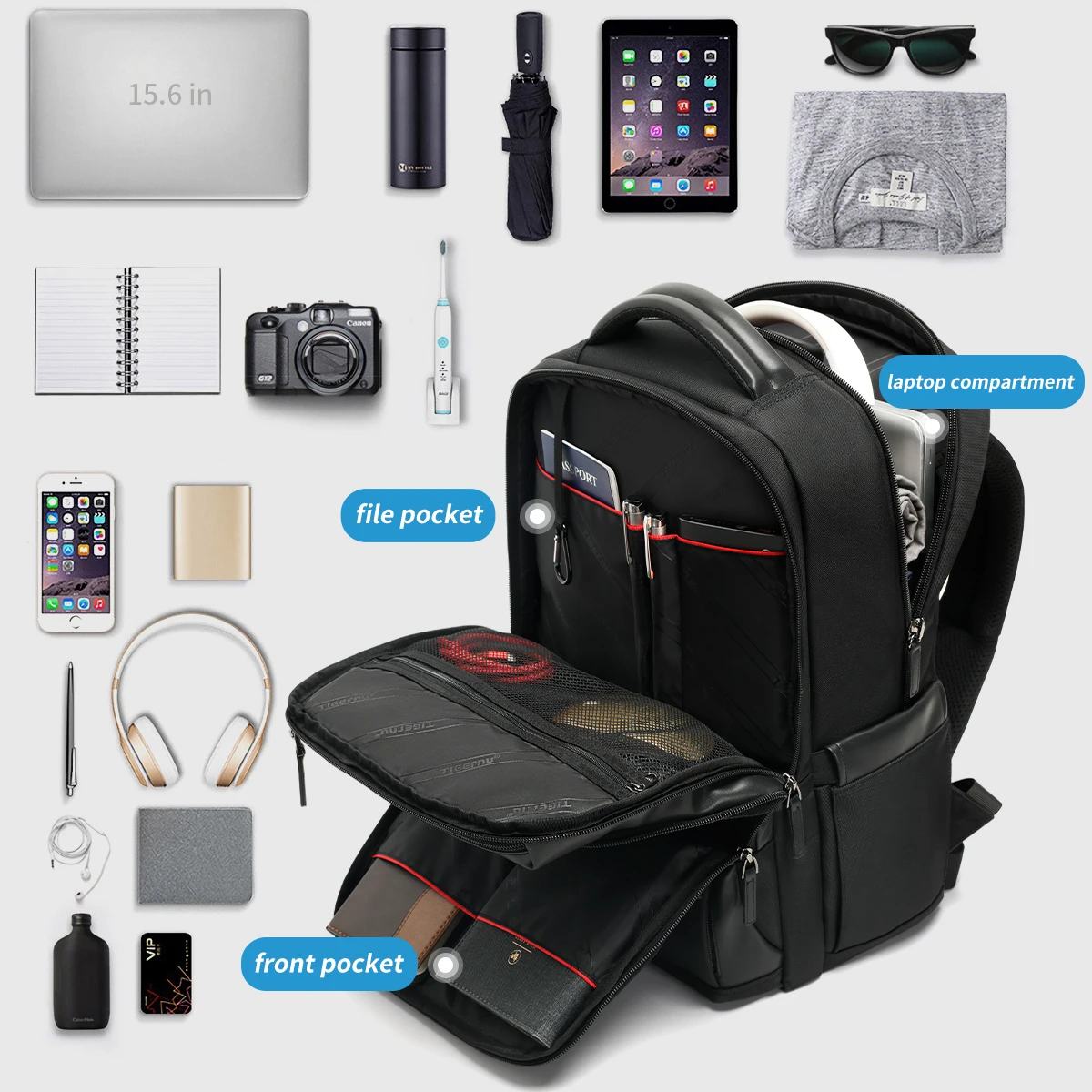 Lifetime Warranty Travel Backpacks For Men 14 15.6 17inch Laptop Backpack Business Backpack Bag For Travel Backpacks Schoolbag 5