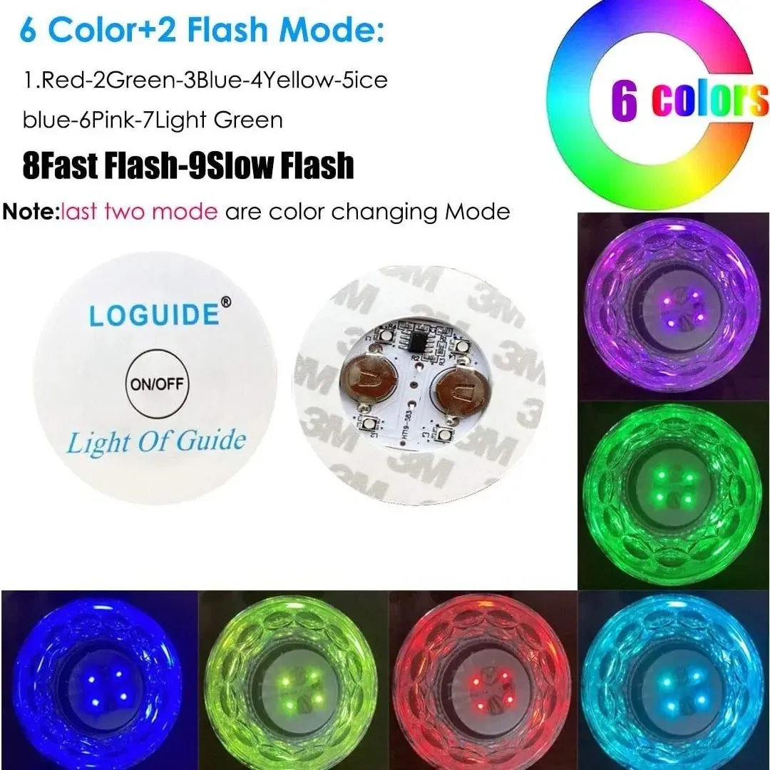 1-300PCS LED Coaster Lights Colorful Glowing Wine Bottle Stickers Bar Wedding Party Lighting Glowing Wine Bottle Stickers 3