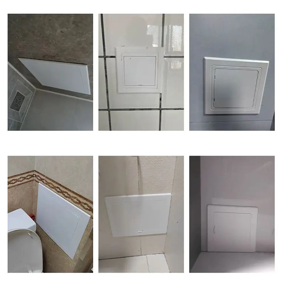 Box Door Lock Self-adhesive Access Panel Door Plastic Removable Inspection Hole White Wall Access Doors Doors Wall Ceiling access panel