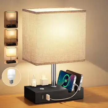 Table Lamp with Charging Ports 1