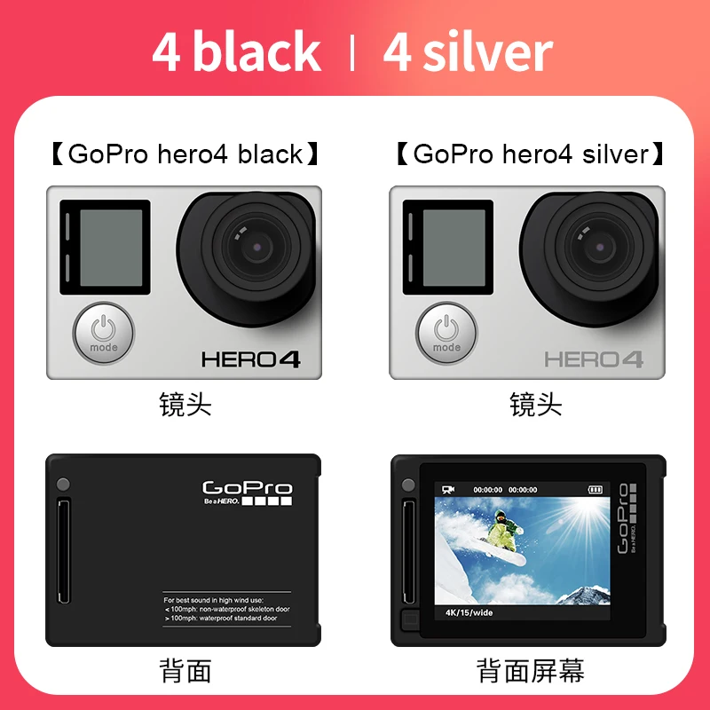 gopro ＊ hero4 ジャンク品 Genuine GoPro Hero 4,3,3+ waterproof housing case+spare
