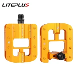Liteplus Durable Aluminum Foldable Bike Pedals (Golden)